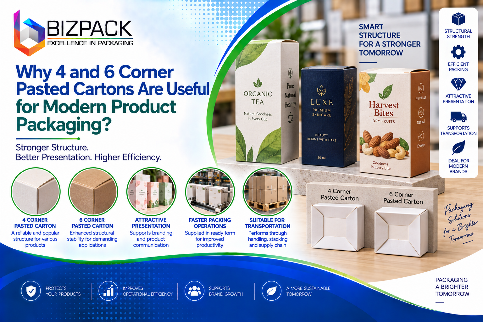 Why 4 and 6 Corner Pasted Cartons Are Useful for Modern Product Packaging?
